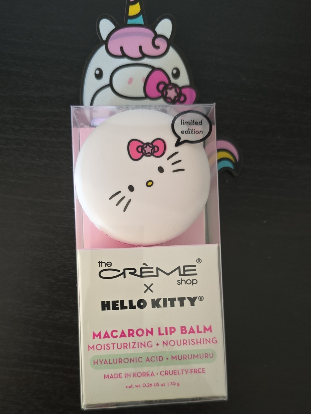 The Crème Shop x Hello Kitty Pink Macaron Lip Balm - Moisturizing
